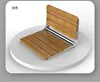 Bathroom solid wood folding stool chair wall mounted shoe changing stool shower stool for elderly pregnant women shower seat 5
