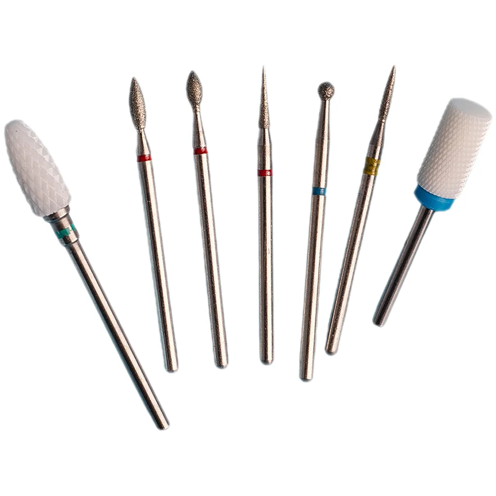 

7 шт. маникюрные сверла, сверла для ногтей, шлифовальные сверла для ногтей, сверла для кутикулы