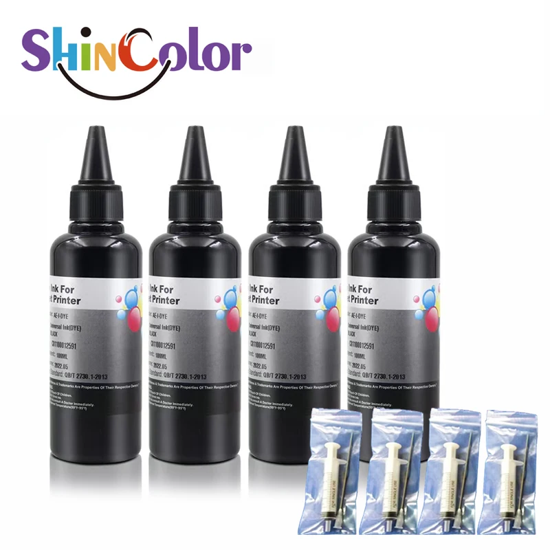 Universal Ink Refill For HP Epson Brother Canon Ink Continuous Rechargeable Ink 100ml each dye ink kit,ink refill kit,ink cartridge refill kit,dye ink refill,ink refill