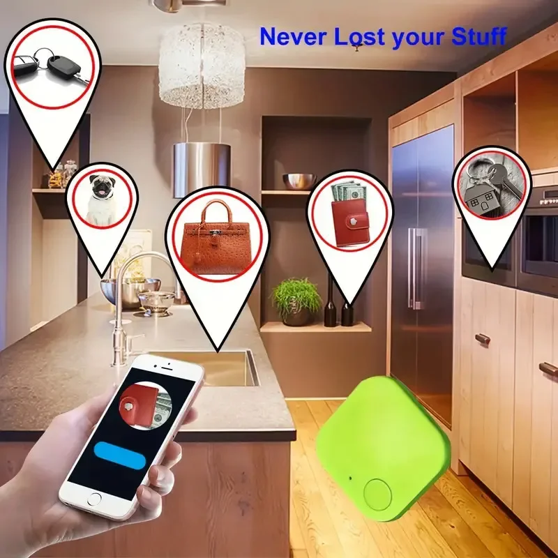 Compact Bluetooth Anti-Lost Tracker - Smart GPS Locator for Keys, Wallet, Pets & More
