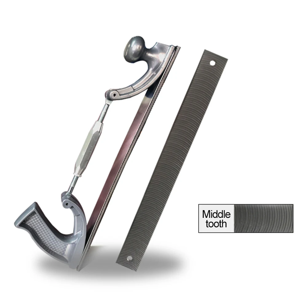 14 "S/M Boyutu Ayarlanabilir Çerçeve Öğütülmüş Diş Araba Gövde Parlatıcı Dosyaları Metal Panel Parlatma Kavisli Diş Çelik Dosya Tutucu Dent Kiti