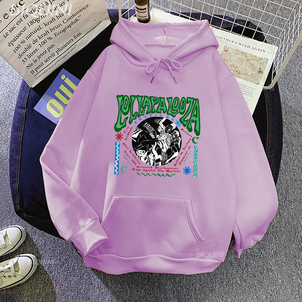 

Lollapaloozaa Sweatshirts Female/Male Fashion Street Hoodies Creative Graphic Streetwear Retro Print Clothes Autumn Pullovers