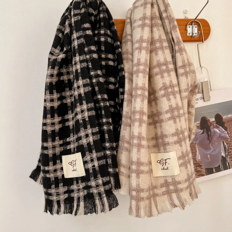 Original Designer 목도리 Brand New Autumn Winter Plaid Scarf All Shawl Women Thick Warm Neck Scarves for Women Hot Selling