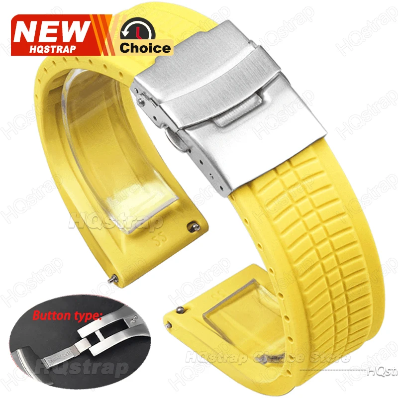 Universal Waterproof Silicone Sport Strap with Solid Buckle