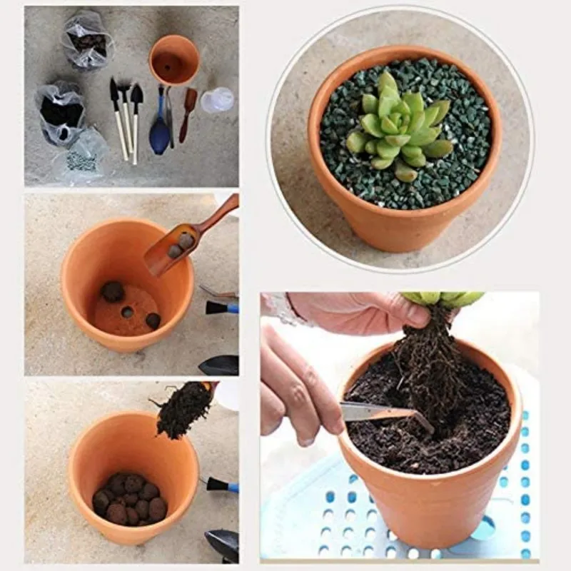 Set of 32 Small Terra Cotta Planter Pots with Drainage Holes