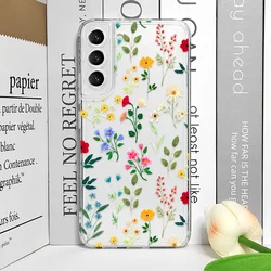 Colorful Floral Painted Clear Phone Case - Ultra Soft Cover with Cute Flower Design - Samsung A22 4G (S - H1178T1)