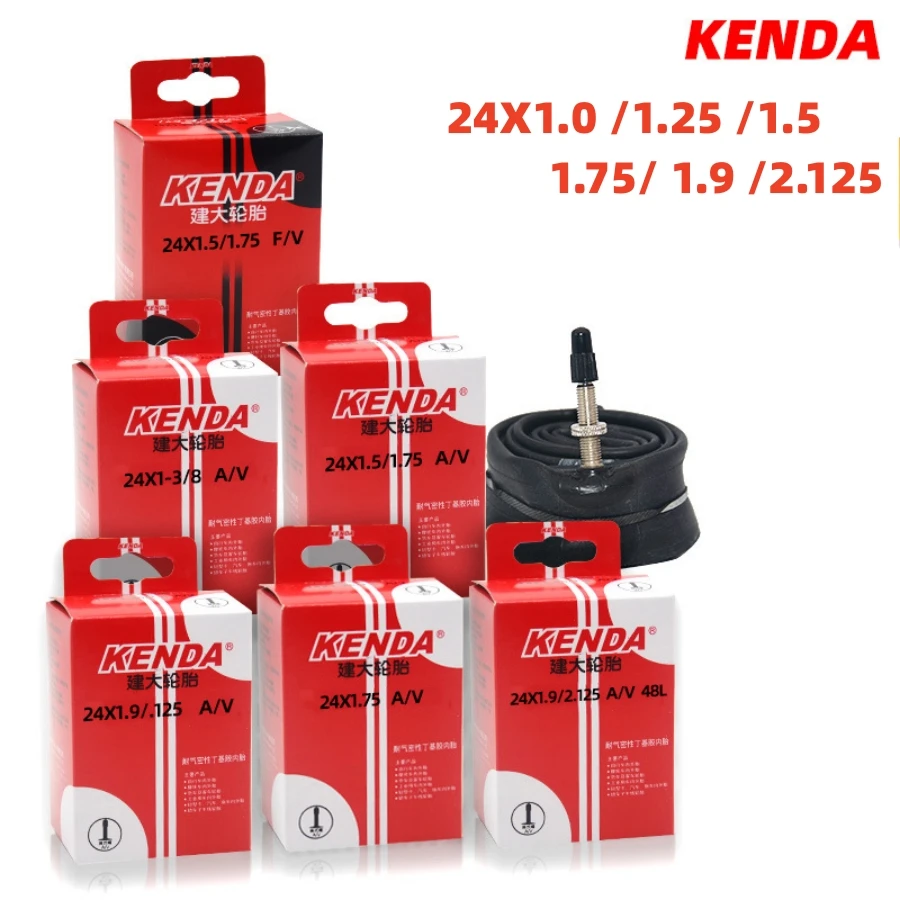 

Kenda Bicycle Tubes 24 inch Full-size inner tube 24X1.0/1.25/1.5/1.75 1.9/2.125 Tire Tube butyl rubber