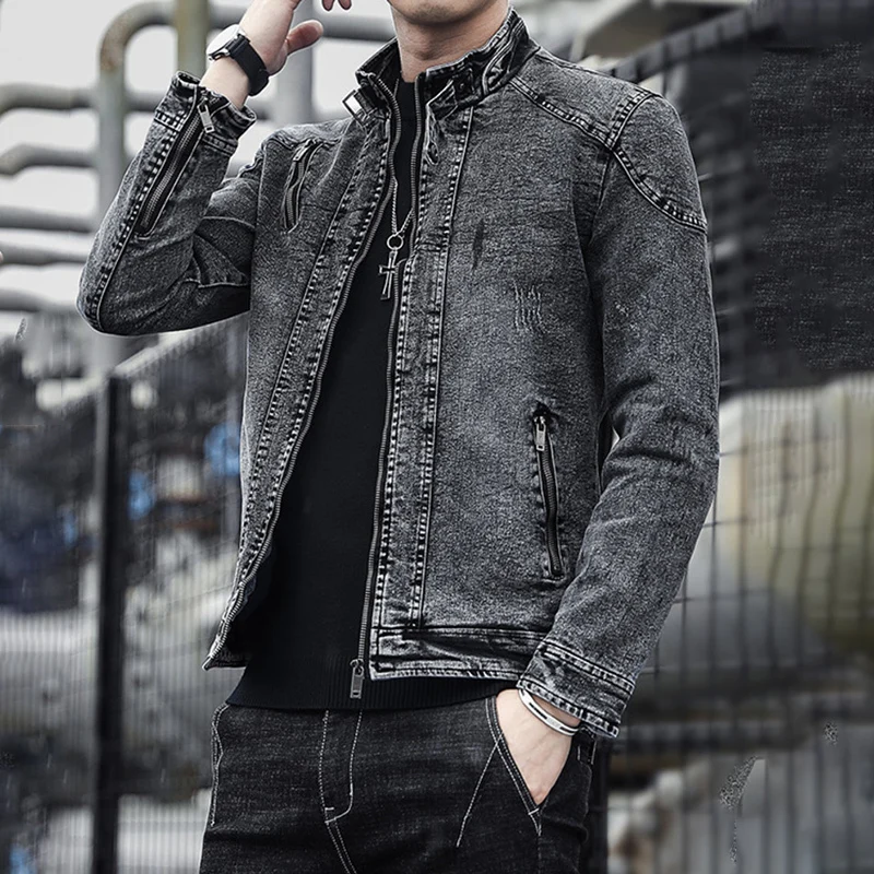 Black denim jacket winter Outlet