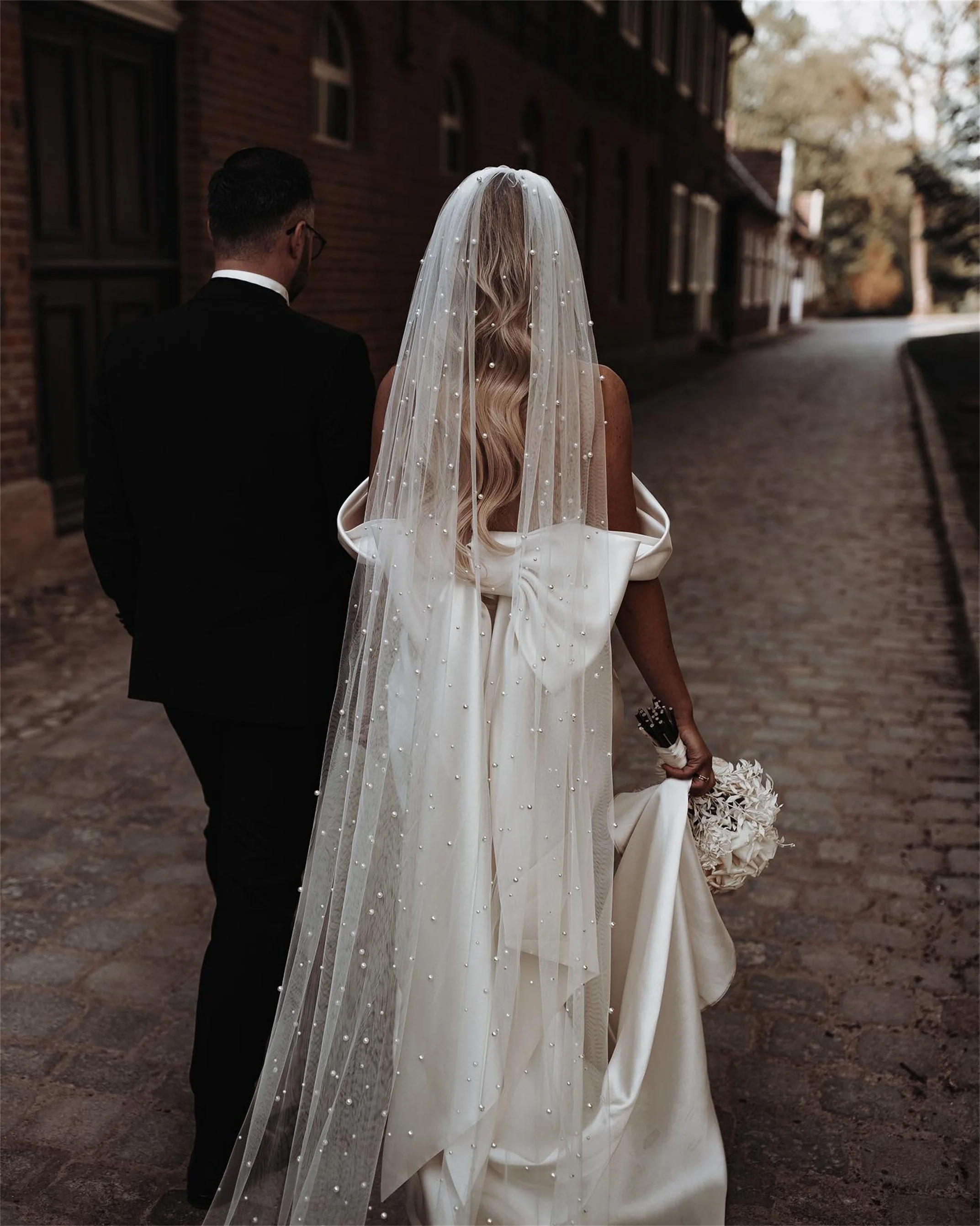 Cathedral Wedding Veil Pearls - V09 3m Long White Ivory Wedding Veil Pearls  One - Aliexpress