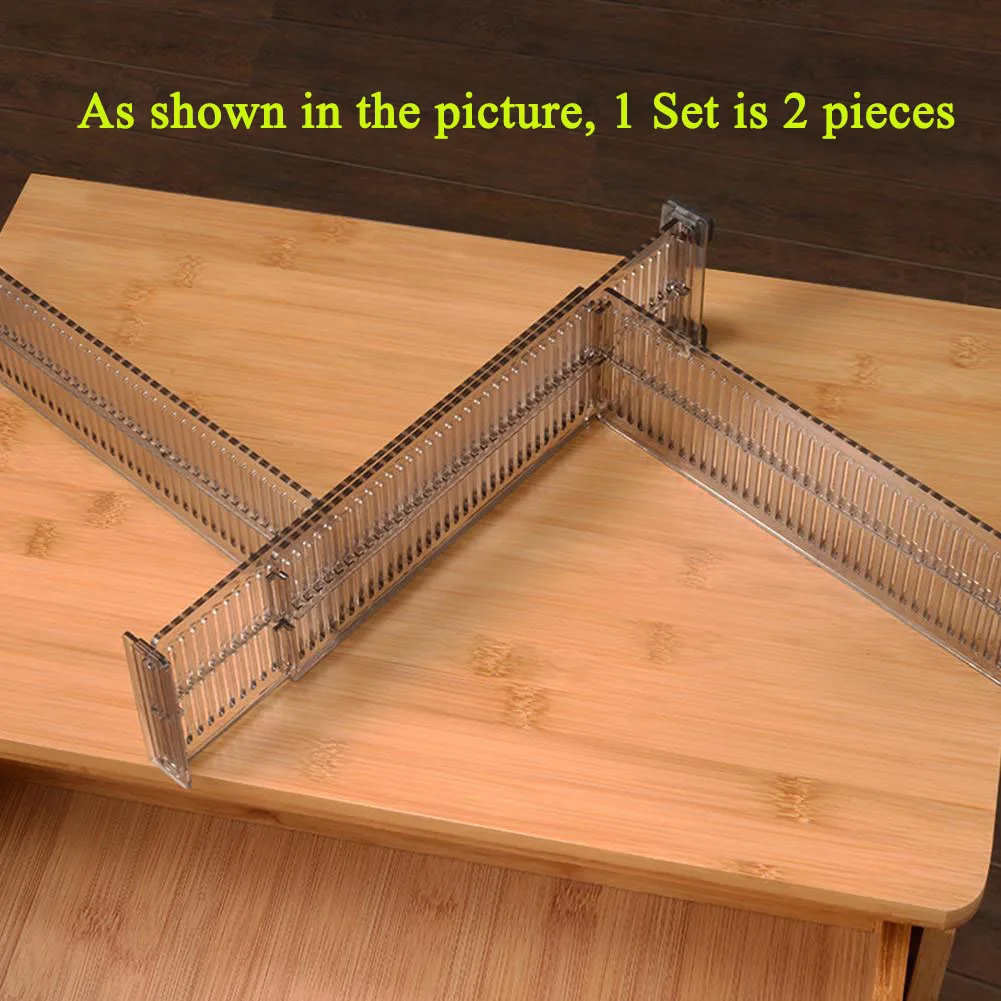 Drawer Organizer Divider 2Pcs DIY Storage for Cabinets Drawer