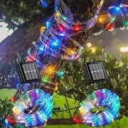 solar powered led copper wire string lights 8 modes waterproof outdoor fairy lights for garden yard wedding christmas halloween decorations details 8