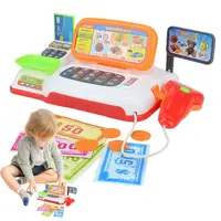 Cash Register Toy Cashier Pretend Play With Calculator Colorful Children's Supermarket Checkout Role-Play Cashier Set For Kid Bo 1