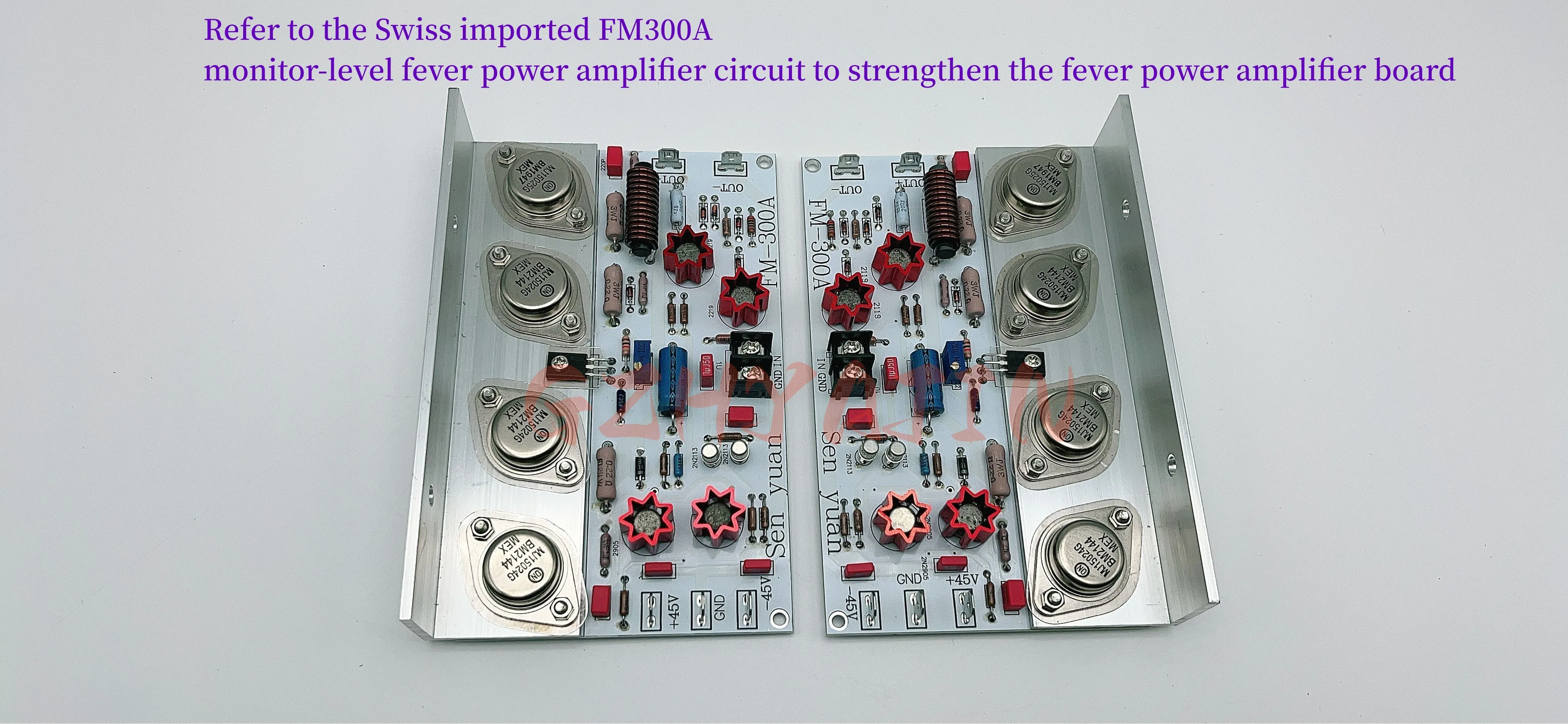 

Refer to the Swiss imported FM300A monitor-level fever power amplifier circuit to strengthen the fever power amplifier board