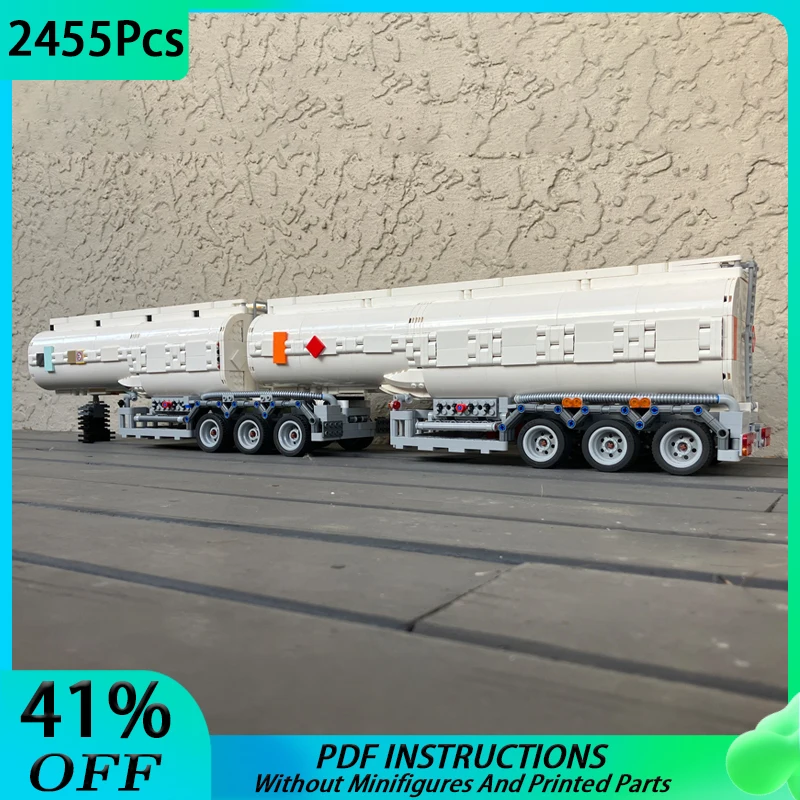 

MOC Fuel Tanker Trailer to suit 42078 Truck Model Building Blocks DIY Assemble Car Bricks Children's Toys Gifts 1:21 Scale