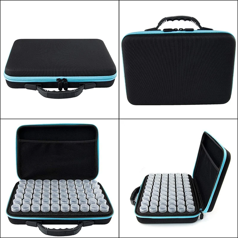 5D Diamond Painting Accessories Storage Box 15/30/60/120/140 Slot Beads Bottles Container Jar Zipper Case for DIY Diamand Painti