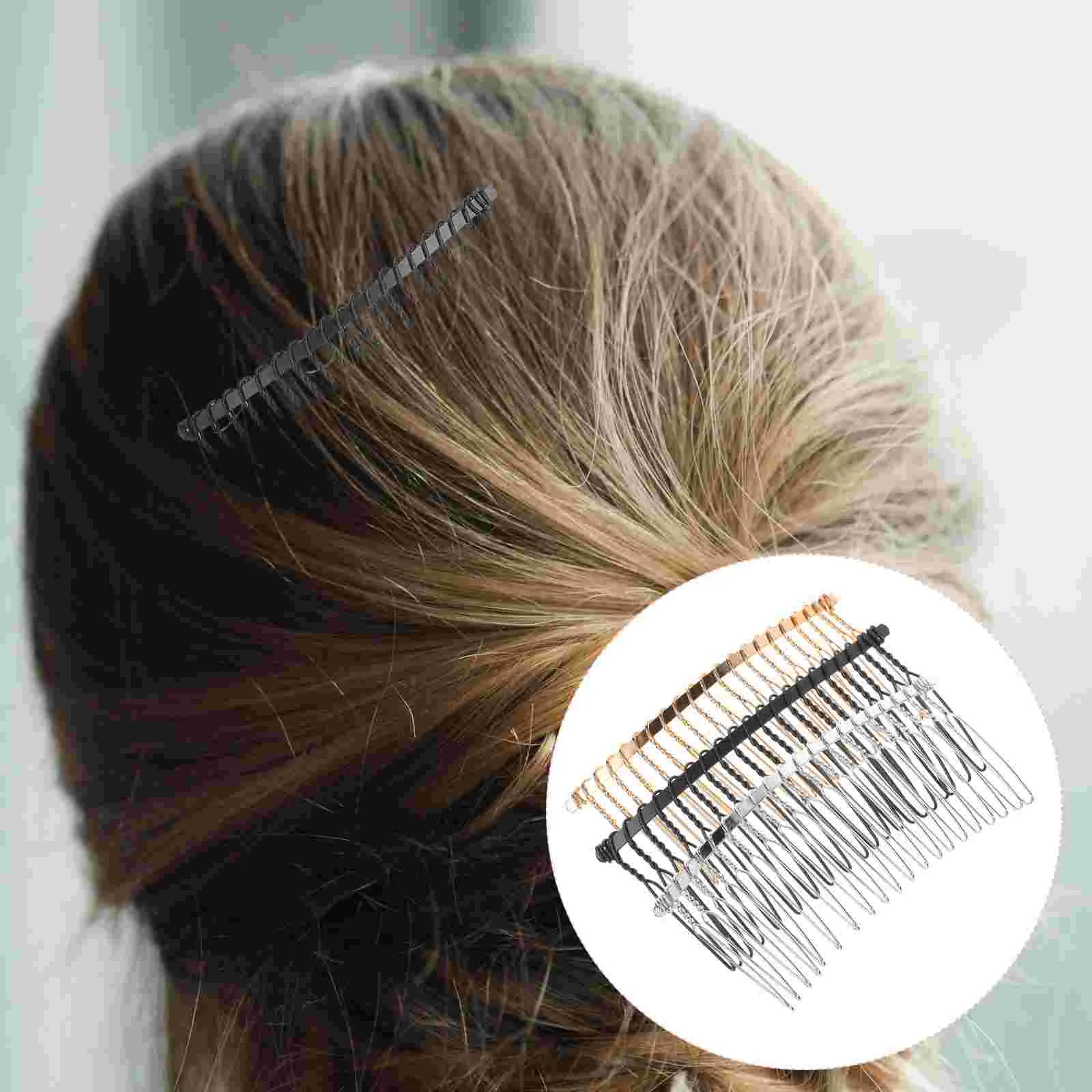 

12Pcs 20 Hair Side Combs Fancy DIY Metal Wire Hair Clip Combs Bridal Wedding Veil Combs for