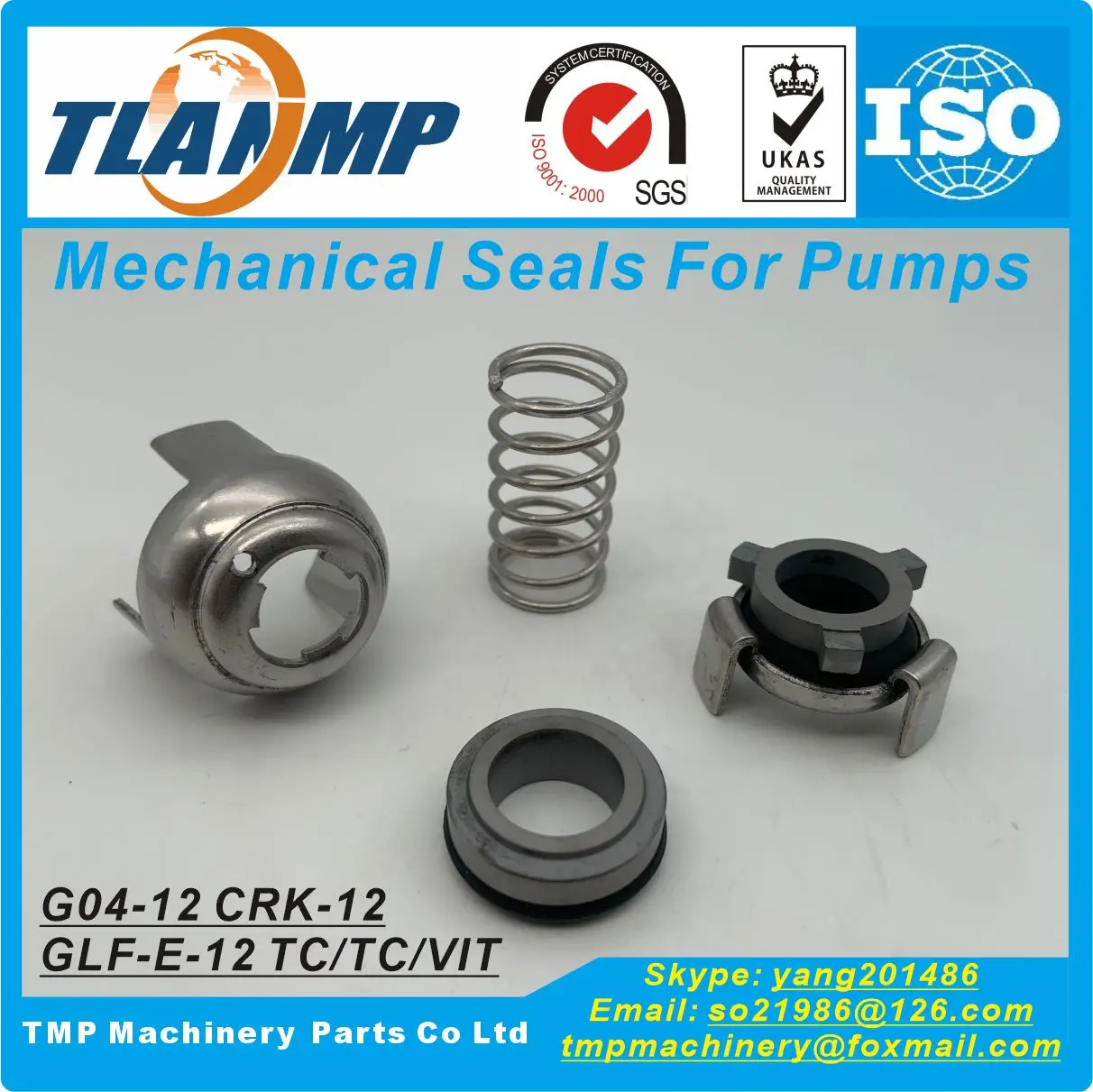 G04-12 , GLF-E-12 , CRK-12 TLANMP Mechanical Seals For Shaft Size 12mm Pump (CRK2,CRK4) CRK2/4AUUV