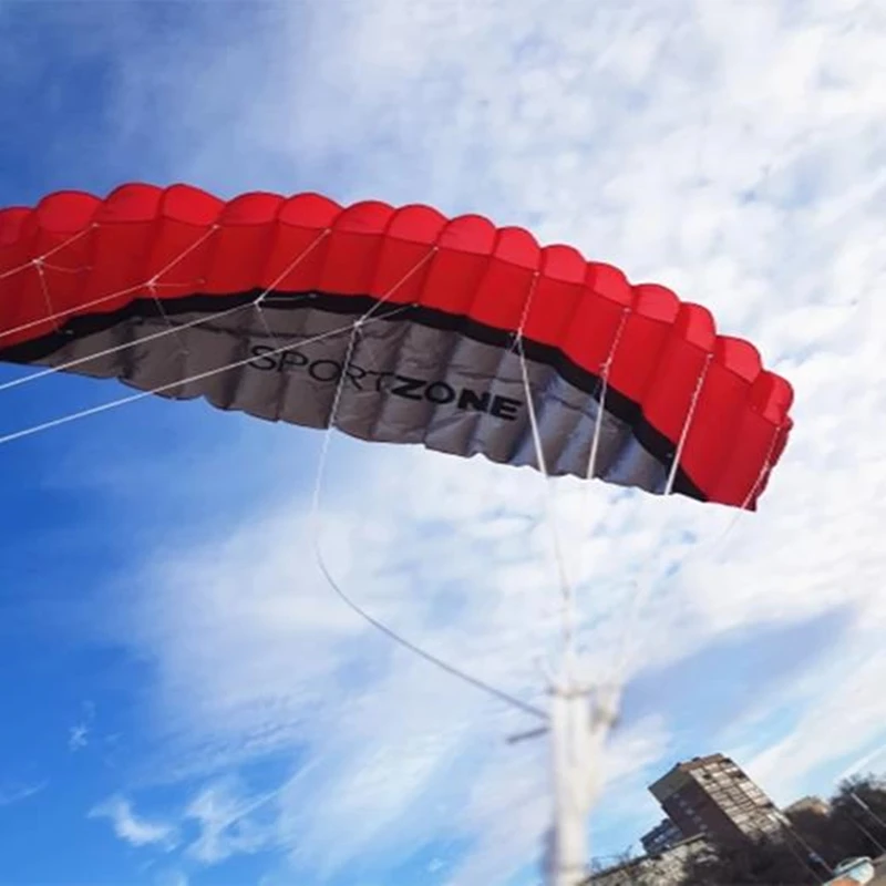 free shipping 2.5m dual Line Stunt power Kite soft kite line winder rainbow kite parafoil inflatable alien traction kite factory 6