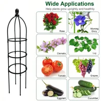 Black Garden Trellis, Plant Climbing Support Frame, Durable Plastic, Potted Plants, Indoor/Outdoor Climbing Plant Support 2