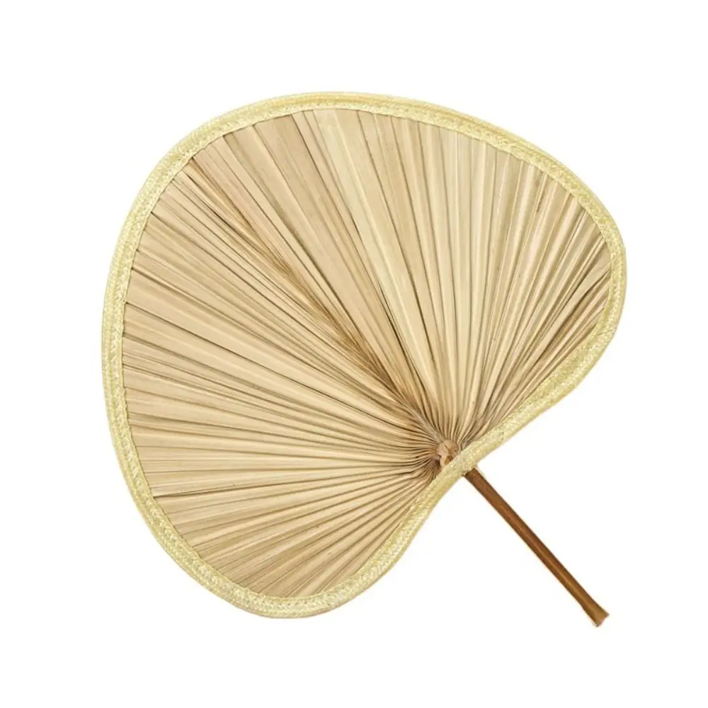 Portable Lightweight Handmade Hand Fan Manual Natural Palm-Leaf Fan Decoration Summer Cooling Accessories