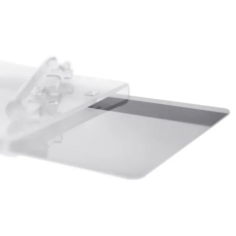 ABS Transparent Horizontal Plastic Card Holder Locking Certificate Card Holder PC Hard Plastic Chest Plate Nurse Accessories 1pc