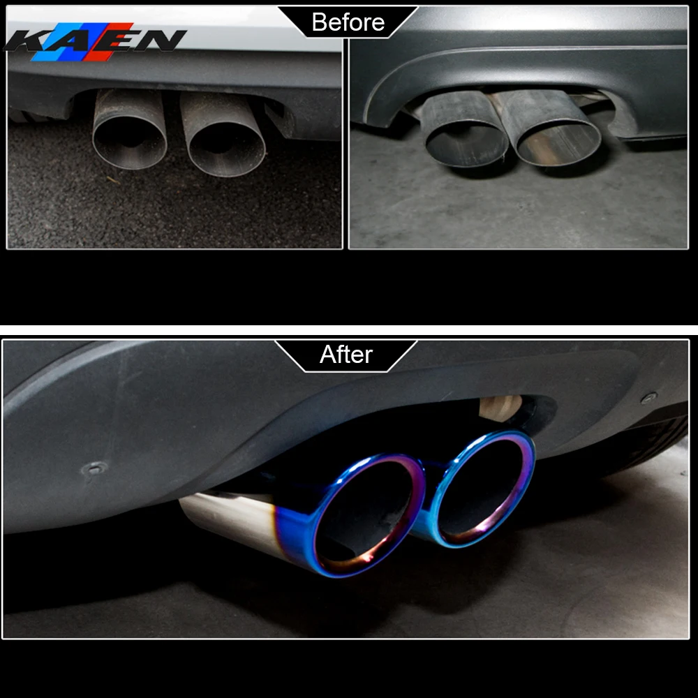 Car Exhaust Tail Pipe Cover VW Tiguan Volkswagen Passat B7 CC 2pcs Auto Accessories Audi A4 B8 A3 A1 Q5 car exhaust tail pipe