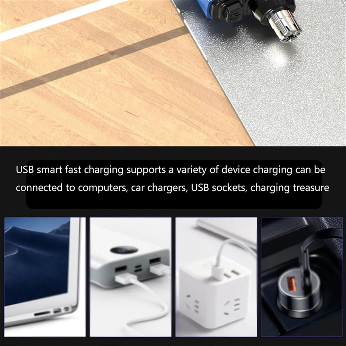 Nose Hair Trimmer 2 in 1 Nasal Hair Cutter Electric Portable Nose Trimmer Rechargeable with Dust Protection Cap Blue 4