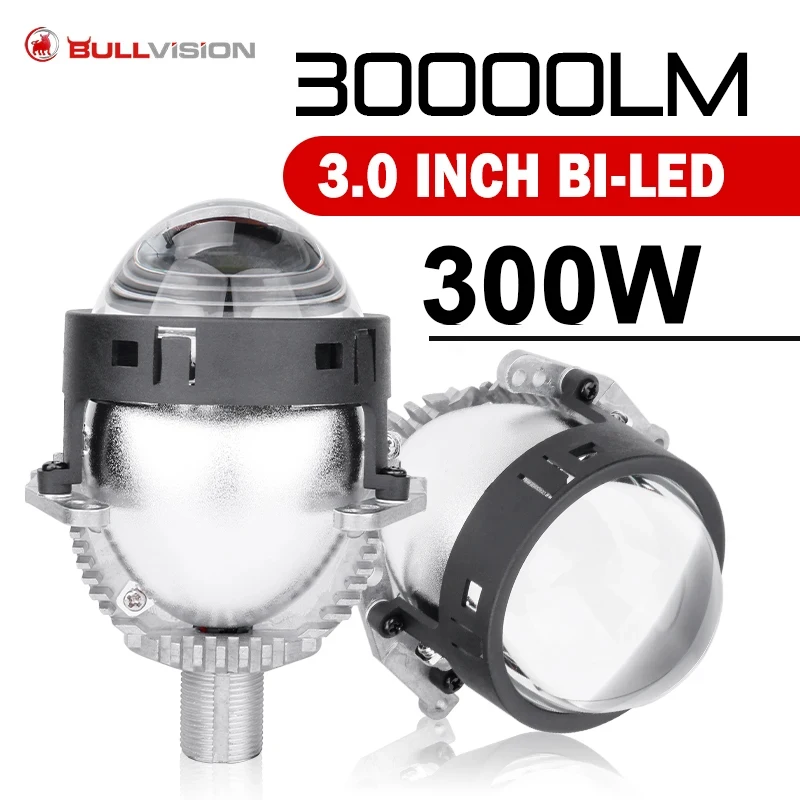 

3,0 дюймовый Bi-светодиодный объектив проектора для фар H7 H4 9005 9006 Φ объектив Canbus 300W 30000LM 6000K, аксессуары для автомобиля Retrofit