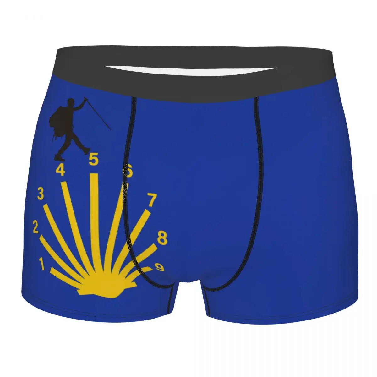 

Camino De Santiago Boxer Shorts For Homme 3D Print Scallop Shell Hiking Underwear Panties Briefs Breathable Underpants