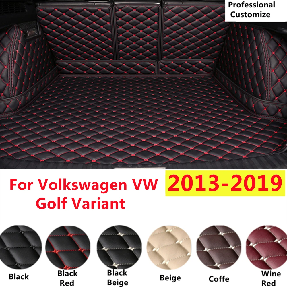 

SJ Custom Full Set Fit For Volkswagen VW Golf Variant 2019 2018-2013 Auto Fittings Car Trunk Mat Tail Boot Tray Liner Rear Cargo