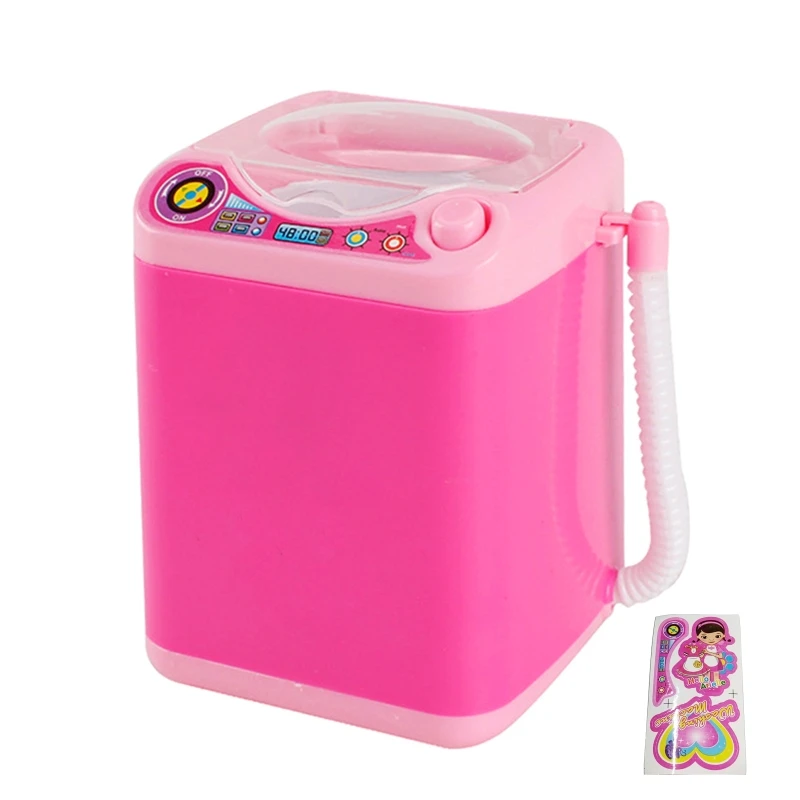 Children Cleaning Washing Machine Toys 4&rsquo;&rsquo; Simulated Mini Washing Machine Laundry Machine Girls Make Up Sponge Washer Interactive Educational Housekeeping Toy
