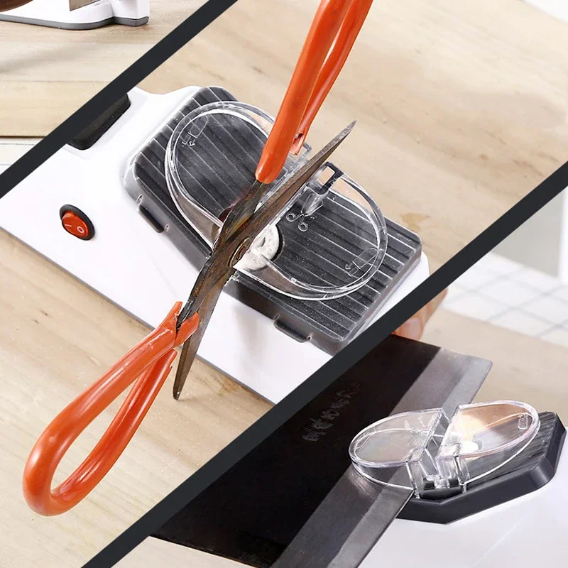 Electric Sharpener Kitchen Knife Sharpening Kitchen Sharpening Stone Grinder Home Sharpener Portable Sharpener for Kitchen Knife
