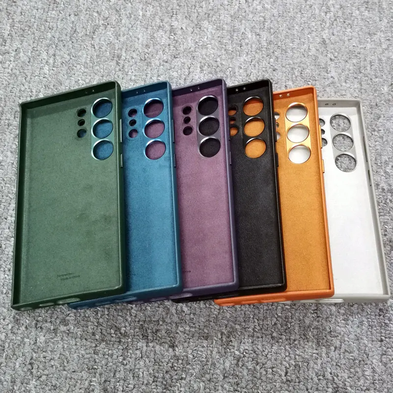 For Samsung Galaxy S24 Ultra Plus S24+ S24Ultra 5G Case Luxury Eco Leather Case High Quality Leather Shockproof Protective Cover