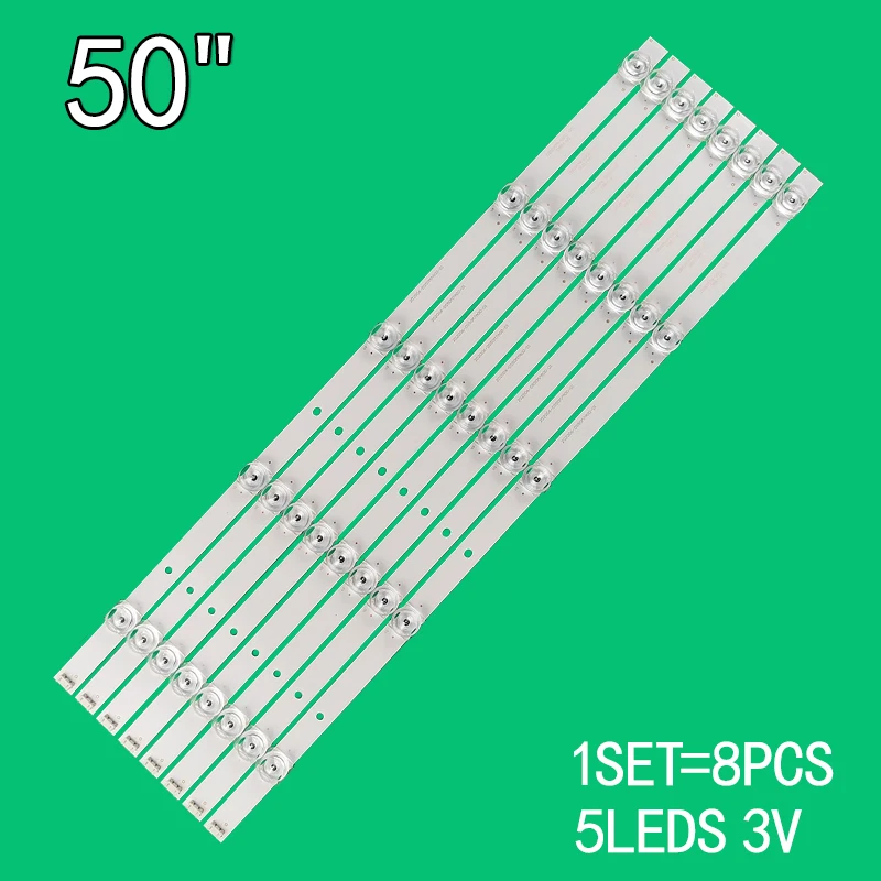 8pcs=1set 5leds 3v 515mm Suitable for 50 inch LCD TV 202006-ds50m7a00-01 DS50M7A-DS01-V01 DSBJ-W 50X7C backlight strip 8pcs 1set 5leds 3v 515mm suitable for 50 inch lcd tv 202006 ds50m7a00 01 ds50m7a ds01 v01 dsbj w 50x7c backlight strip