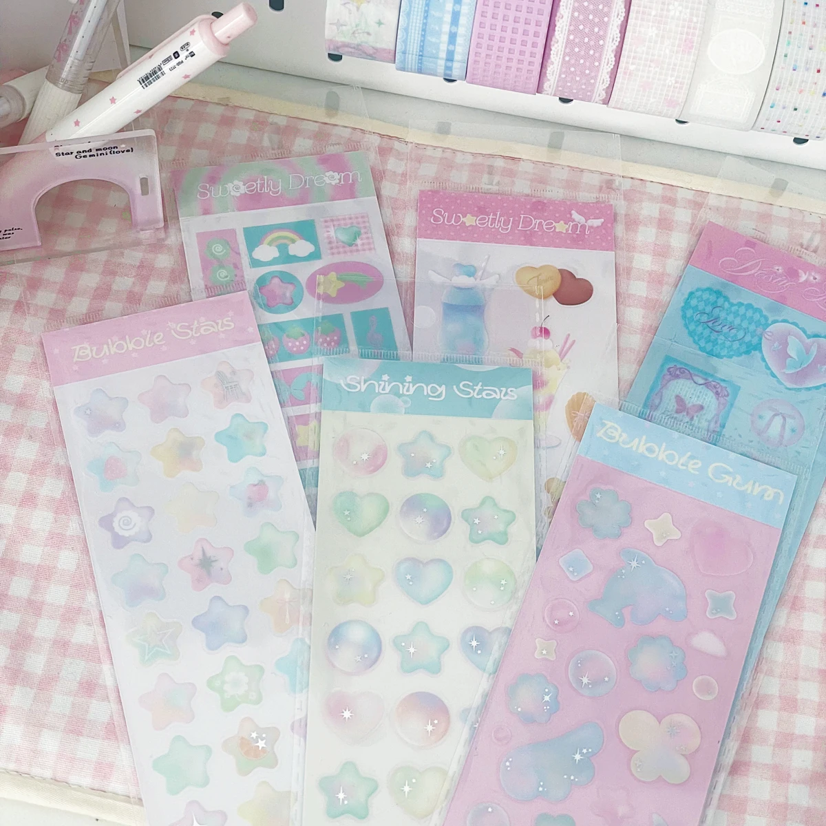 Charming Silver Bubble Deco Stickers for Scrapbooking and Journaling Decor