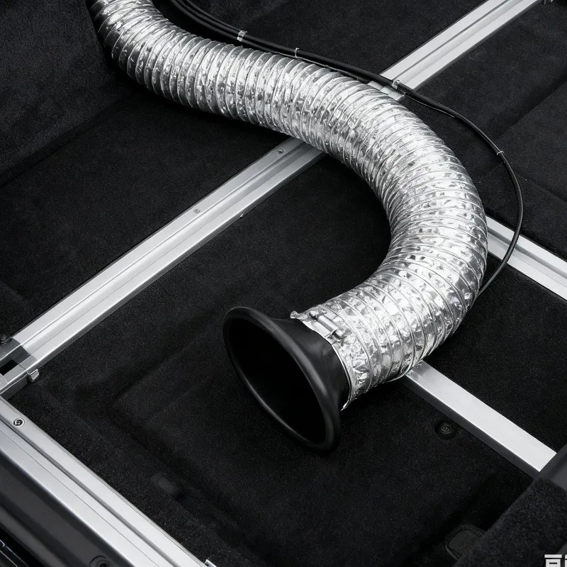 Car Front Bumper Air Intake System Funnel Pipe Set  Vent Tube Kit Universal Turbo Air Inlet Tuyere Round/Square Nozzles