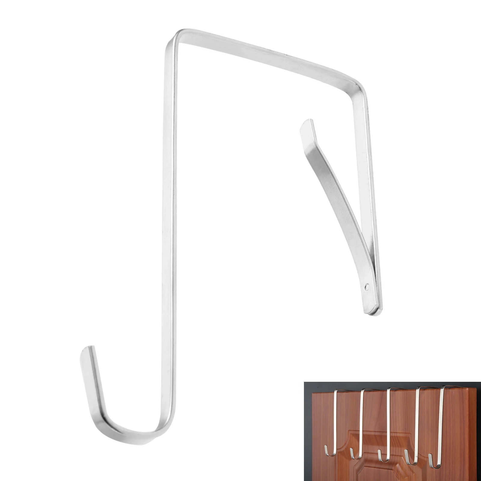 5 Pcs Cabinet Door Single Hooks Adjustable Over Door Hook Hanger Metal for Hanging Shoe Hats Clothes Towels Handbags,storage hook,door hook