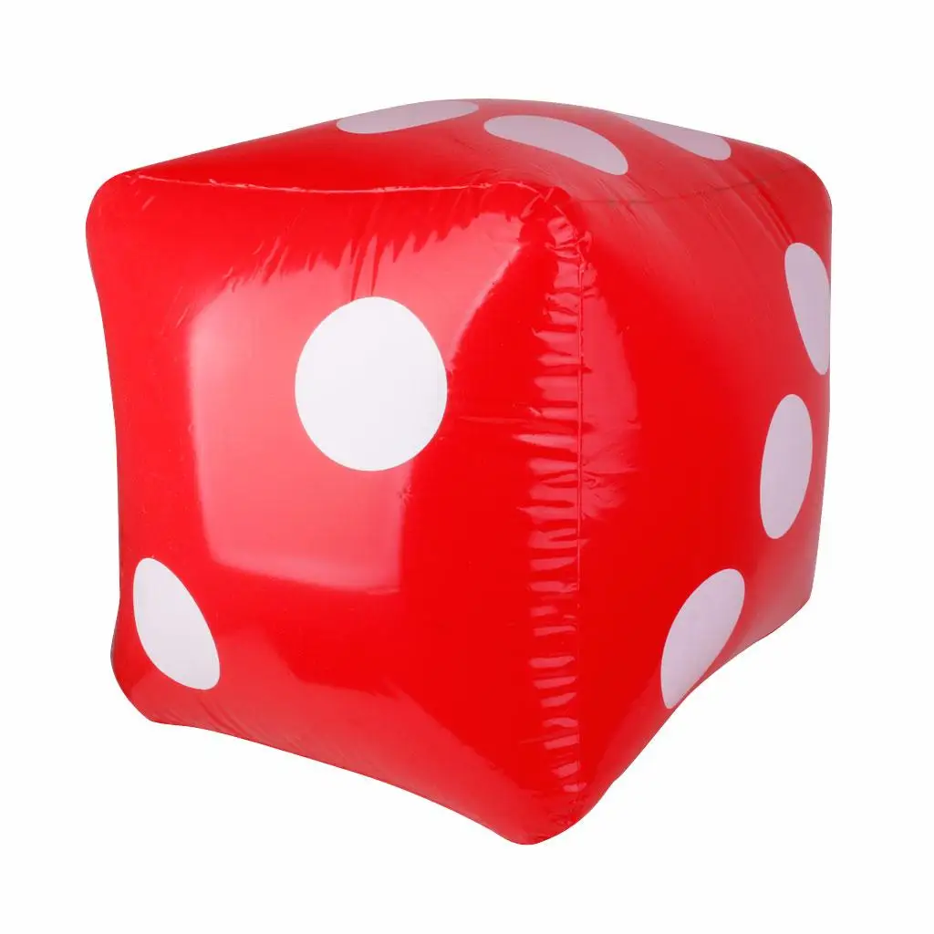PVC Inflatable Dice Toys Large Funny Dices Party Games Prop Children Kids Toy Gift for Pool Beach Toy 60x60cm