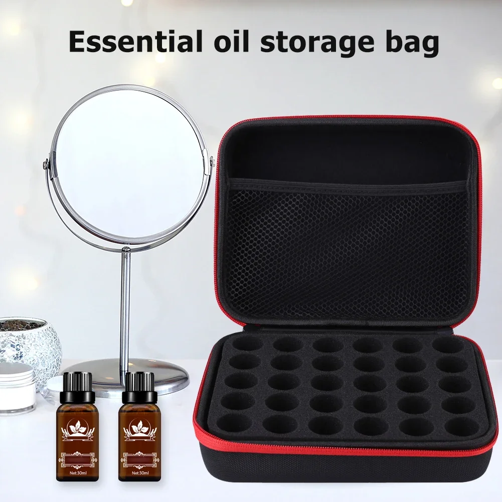 30/60 Slots Essential Oil Case Storage Bag 10ML 15ML Portable Travel Carrying Box Organizer Perfume Nail Polish Carrying Holder