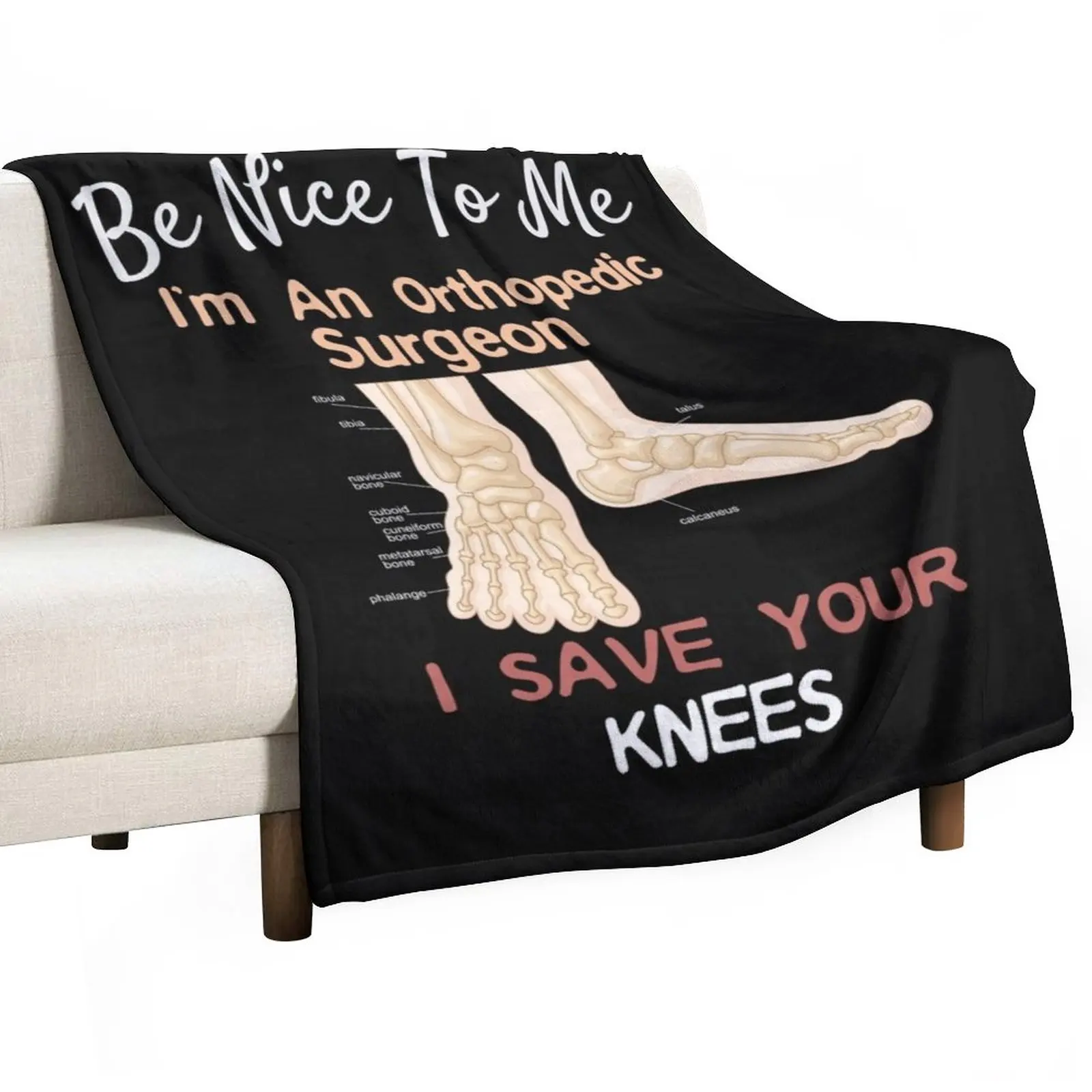 

Funny Orthopedic Surgeon design Save Your Feet Throw Blanket Soft Plush Plaid Polar blanket