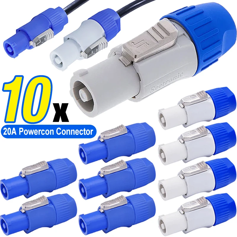 Connecteur Powercon 20A, prise mâle NAC3FCA NAC3FCB, câble AC NAC3MPA, adaptateur de prise d'alimentation 250V pour éclairage de scène, écran LED