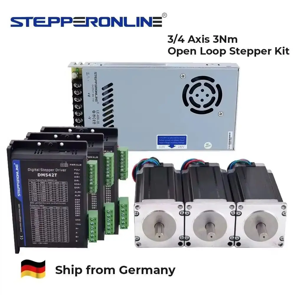 STEPPERONLINE 4/3 Axis 3Nm Nema23 Open Loop Stepper Motor & Stepper ...