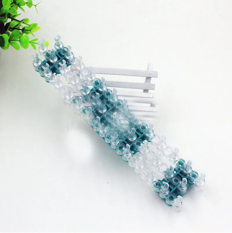 Kit de tissage de bandes de métier à tisser en caoutchouc, pour bricolage, Machine à tricoter allongée, Bracelets, cadre de tissage, bandes à crochet, artisanat d'art, jouets