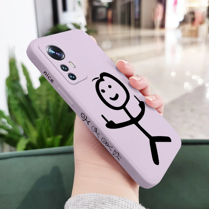 Line Man Liquid Silicone Phone Case for Xiaomi - Premium Protection and Style