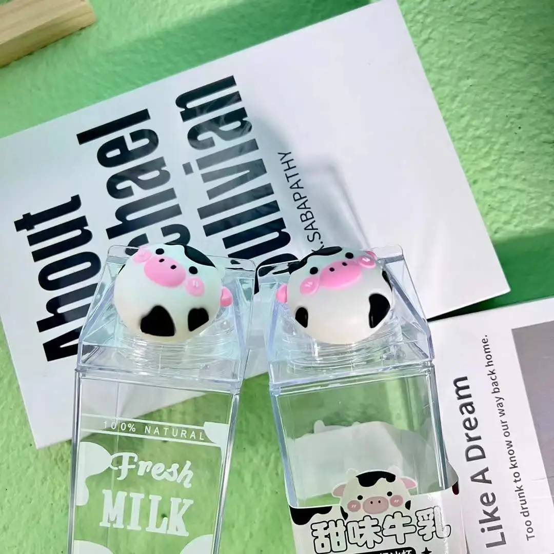 Milk Lemon Water Bottle Drinkware Shaker Sports Square Juice Outdoor Climbing Camping Travel 1000ml 500ml