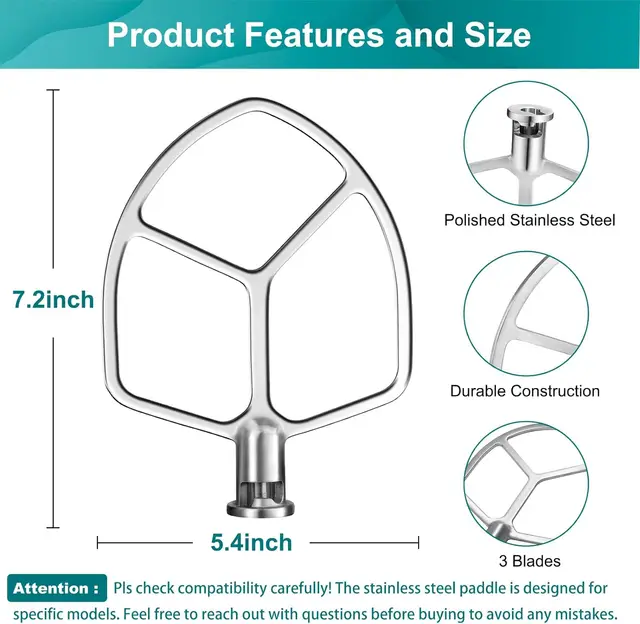 KitchenAid-Batteur plat en acier inoxydable poli, support de levage de bol, airkitrep, remplacement des rêves, centre commercial, 5-6 pintes 1