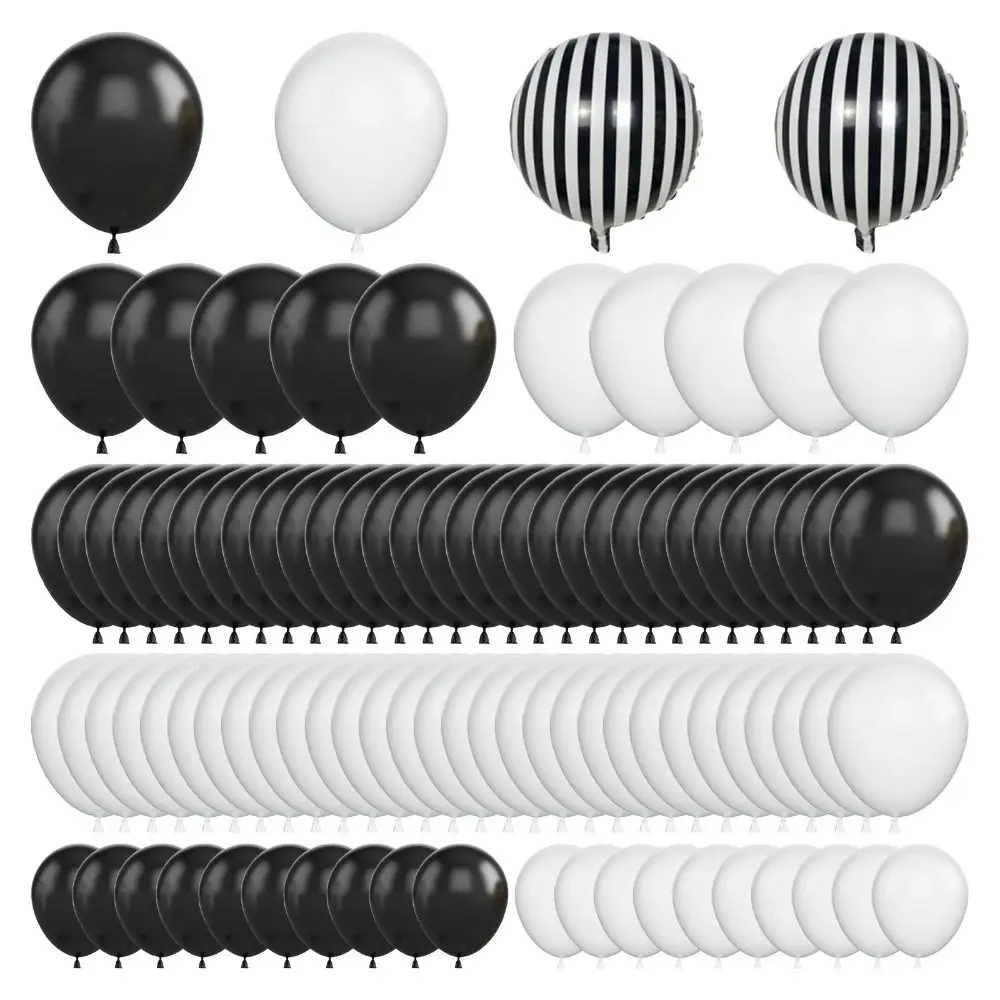 

Latex Black and White Balloon Arch Party Decorations Birthday Graduation Boy