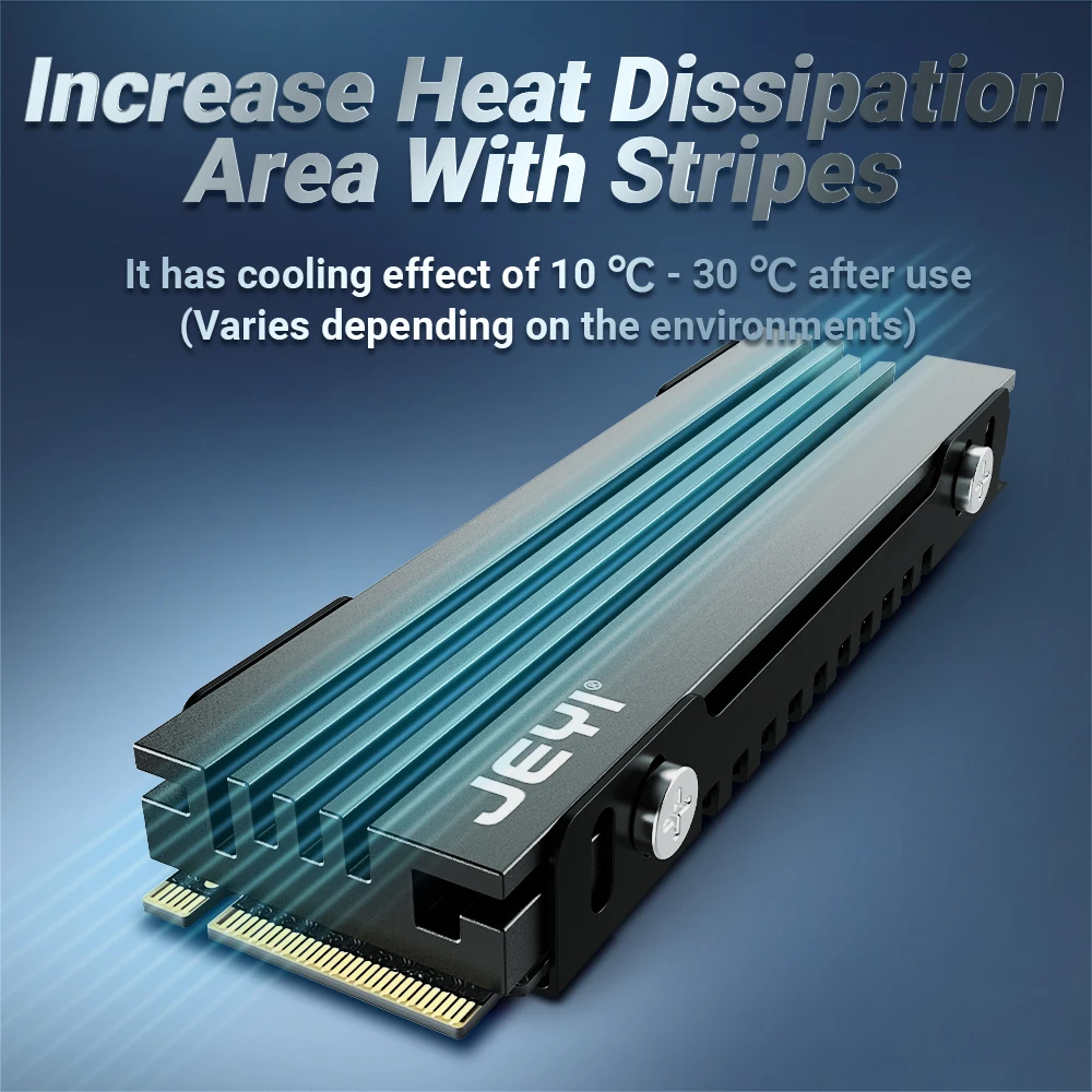 Dissipador Ssd Nvme Ngff Refrigerador de Alumínio Radiador com Almofada de Silicone Térmica para pc Ps5 Pcie 2280 Ssd Icold007 Jeyi-m.2 - Imagem 6