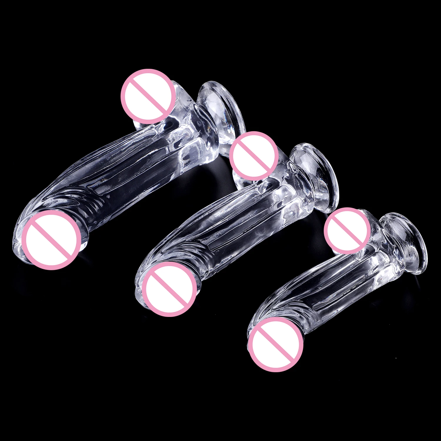 Transparent Thick Realistic Dildo with Suction Cup for Women Sex Toys