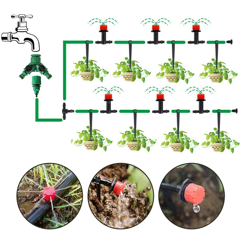 Garden Drip Irrigation Kit Automatic Plant Watering System Adjustable
